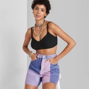 Women's Ribbed Sweater Tiny Tank Topa